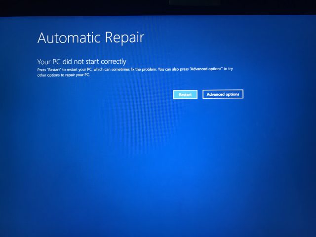 PC shows Automatic Repair screen after booting - Microsoft Q&A
