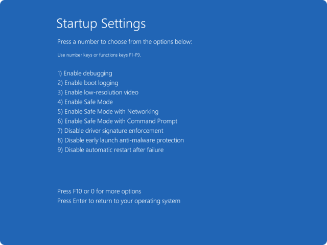 Windows Startup Settings - Microsoft Support
