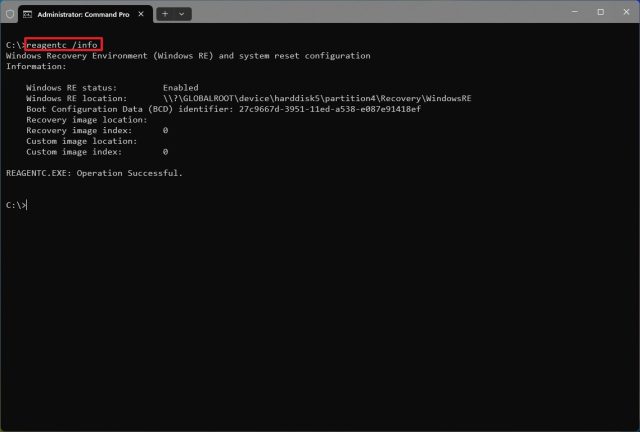 How to enable Windows Recovery Environment (WinRE) on Windows 11 ...